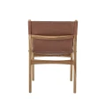 Scandinavian chair Ollie Lounge teak and leather - Bloomingville