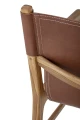 Krzesło skandynawskie Ollie Lounge z drewna teak i skóry naturalnej - Bloomingville