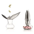 Garlic press, stainless steel with glass jar - Eva Solo