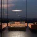 Duża lampa sufitowa wisząca Dot 600 mosiądz Led ze ściemniaczem LUMINA