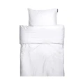 Biała pościel satynowa poszwa na kołdrę 220x220 Soul White Oeko-Tex 300 tc - Himla