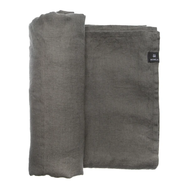 Dark grey linen tablecloth 145x330 Sunshine Charcoal - Himla