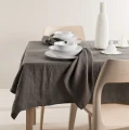 Dark grey linen tablecloth 145x330 Sunshine Charcoal - Himla