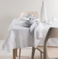 Lniany obrus na stół biały 145x330 Sunshine White - Himla