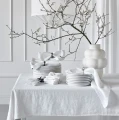Lniany obrus na stół biały 145x330 Sunshine White - Himla