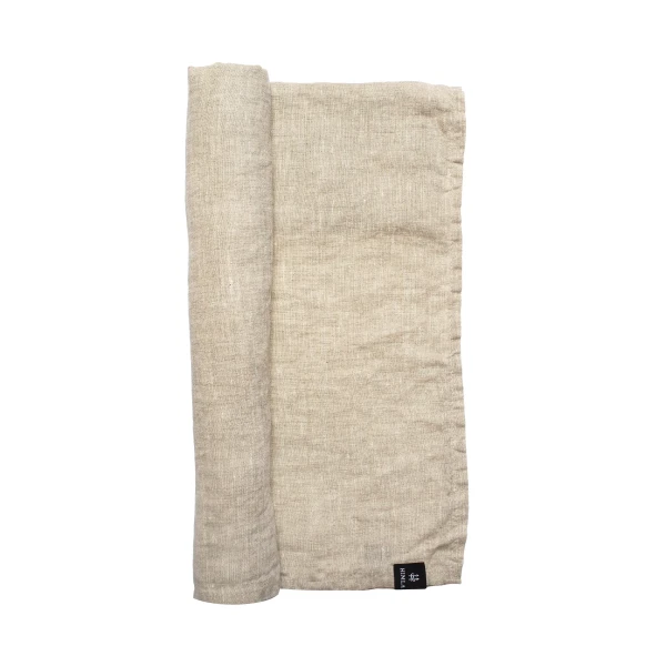 Lniany bieżnik na stół owsiankowy 50x145 Sunshine Outmeal - Himla