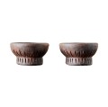 Decorative tealight holders Fire, set of 2 - Muubs