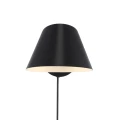 Modern black wall lamp Stay Short - DFTP by Nordlux