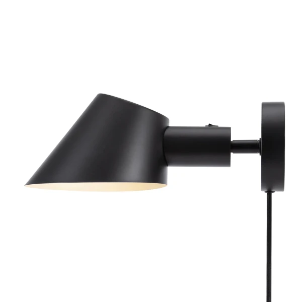 Modern black wall lamp Stay Short - DFTP by Nordlux
