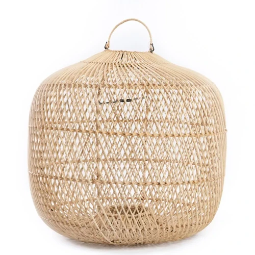 Rattan lampshade for hanging lamp Batu Bolong L - Bazar Bizar