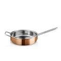 Wysoka patelnia miedziana Saute Eva Trio Copper 24 cm - Eva Solo