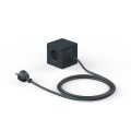 Listwa zasilająca kostka z usb, Square 1 Stockholm Black czarna - Avolt