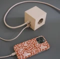 Listwa zasilająca kostka z usb, Square 1 Old Pink różowa - Avolt