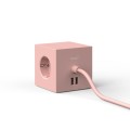 Listwa zasilająca kostka z usb, Square 1 Old Pink różowa - Avolt