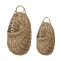 Wall baskets Chloe wicker, set of 2 - Bloomingville