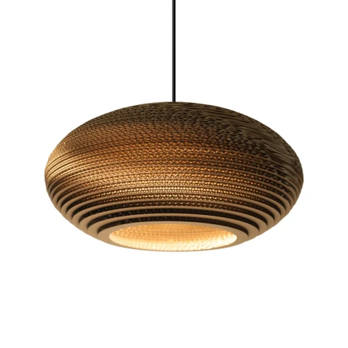 Pendant lamp Scraplights Disc 16 Natural - Graypants