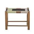 Low decorative stool with woven seat Verde - Bloomingville