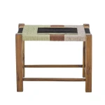 Low decorative stool with woven seat Verde - Bloomingville