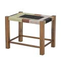 Low decorative stool with a woven seat Verde - Bloomingville