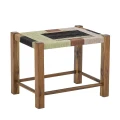 Low decorative stool with a woven seat Verde - Bloomingville