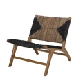 Fotel boho Grant Lounge teak plecionka bananowca - Bloomingville