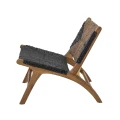 Fotel boho Grant Lounge teak plecionka bananowca - Bloomingville