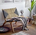 Fotel boho Grant Lounge teak plecionka bananowca - Bloomingville