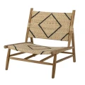 Fotel boho Lennox Lounge teak rattan - Bloomingville