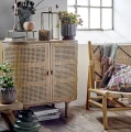Fotel boho Lennox Lounge teak rattan - Bloomingville