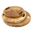 Round teak board Natural 35 - Bazar Bizar