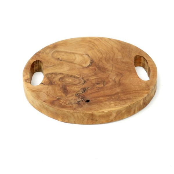 Round teak board Natural 35 - Bazar Bizar