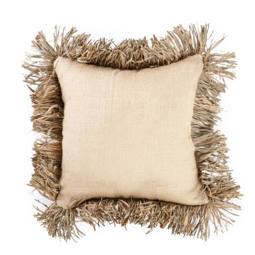 Decorative pillow Bonita 40x40 jute raffia - Bazar Bizar