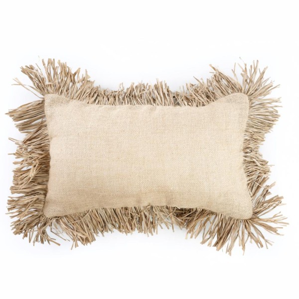 Decorative pillow Bonita 30x50 jute raffia - Bazar Bizar