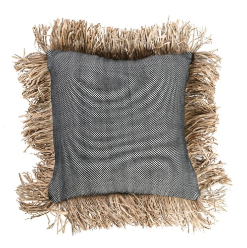 Decorative pillow Cotton Bonita 40x40 cotton raffia - Bazar Bizar