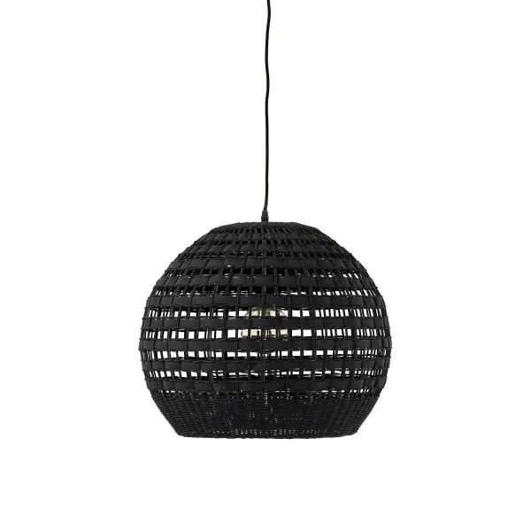 Rattan pendant lamp Rota 49  black - Pomax