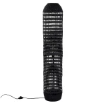 Black rattan floor lamp Rota 120 - Pomax