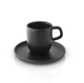 Filiżanka do espresso ze spodkiem Nordic Kitchen 0,07L kamionka czarna - Eva Solo