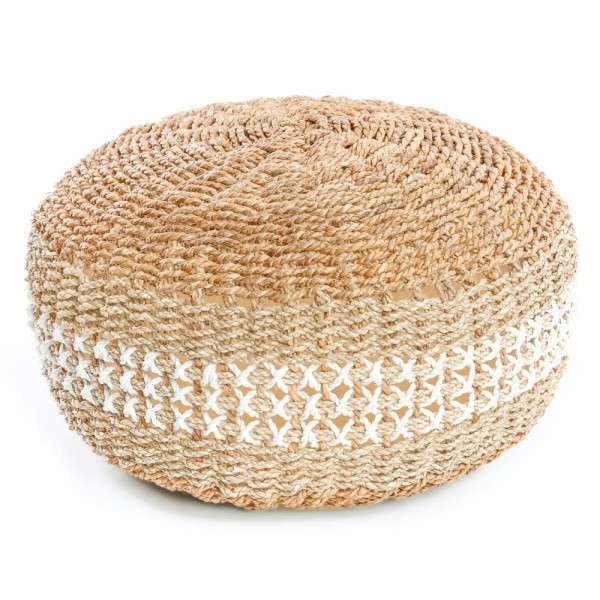 Seagrass pouffe Macrame Pouffe - Bazar Bizar
