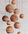 Ball pendant lamp Scraplights Moon14 Natural - Graypants