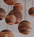 Ball pendant lamp Scraplights Moon18 Natural - Graypants