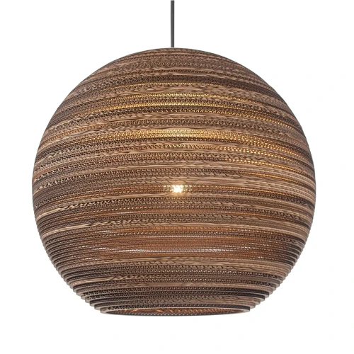Lampa wisząca kula Scraplights Moon24 Natural - Graypants