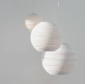 Ball pendant lamp Scraplights Moon14 White - Graypants