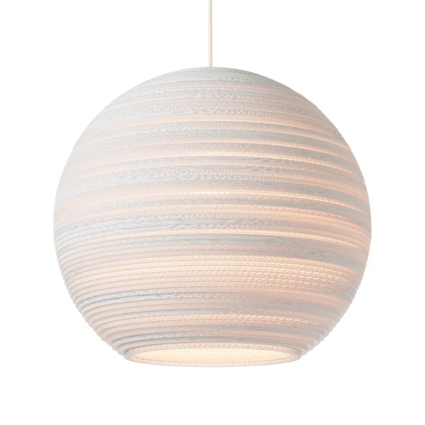Ball pendant lamp Scraplights Moon18 White - Graypants