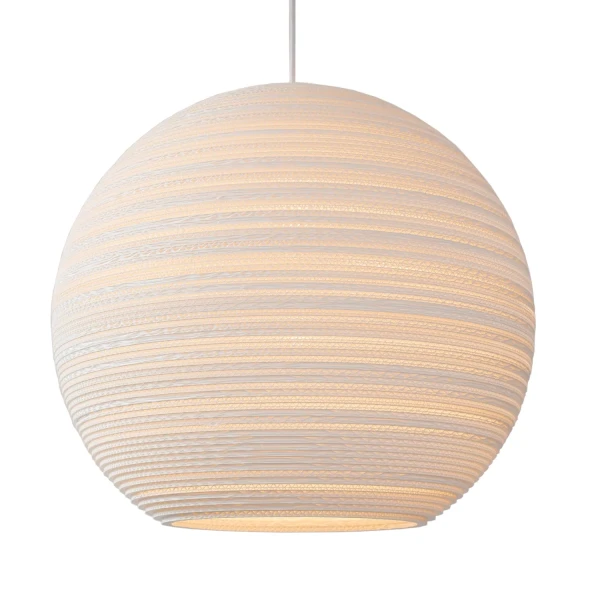 Ball pendant lamp Scraplights Moon24 White - Graypants