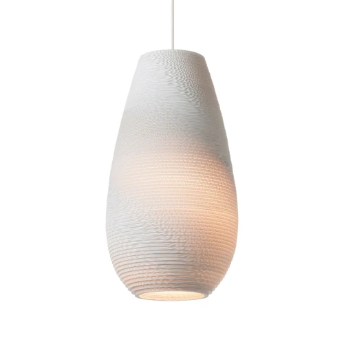 Designer pendant lamp Scraplights Drop18 White - Graypants