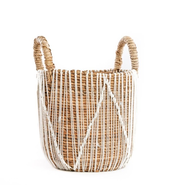 Seagrass basket Straight Macrame S - Bazar Bizar
