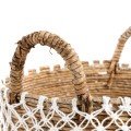 Boho basket Seagrass Crossed Macrame M - Bazar Bizar
