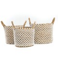 Boho basket Seagrass Crossed Macrame S - Bazar Bizar