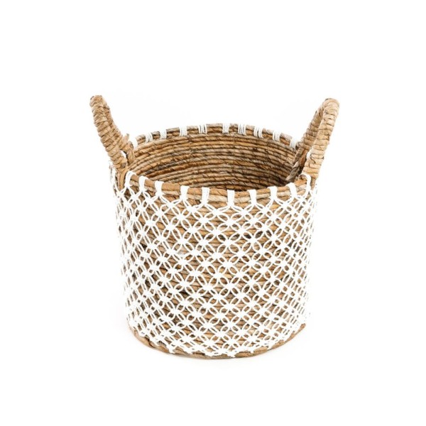 Boho basket Seagrass Crossed Macrame S - Bazar Bizar 