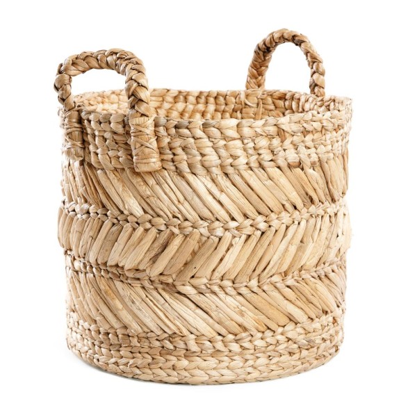 Woven basket Zigzag L banana leaves - Bazar Bizar